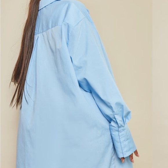 PrettyLittleThing Light Blue Long Sleeve Dress - Picture 8 of 10